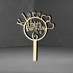 Leseni topper za torto po naročilu