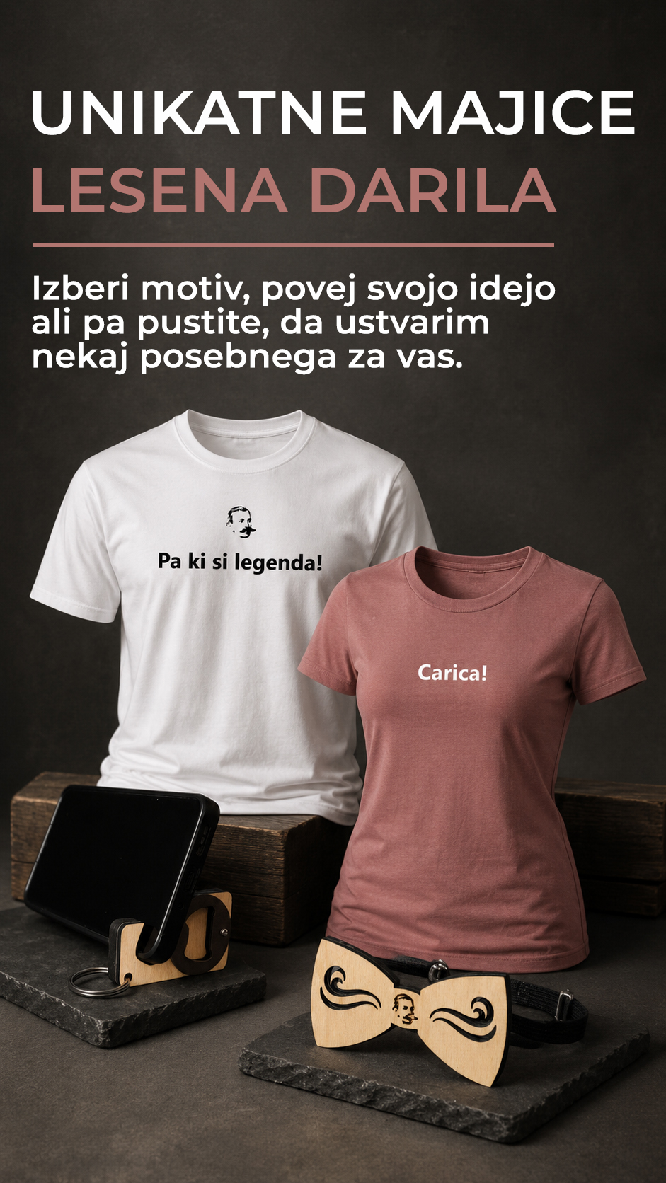 unikatni leseni izdelki in tisk po naročilu Pohor`c