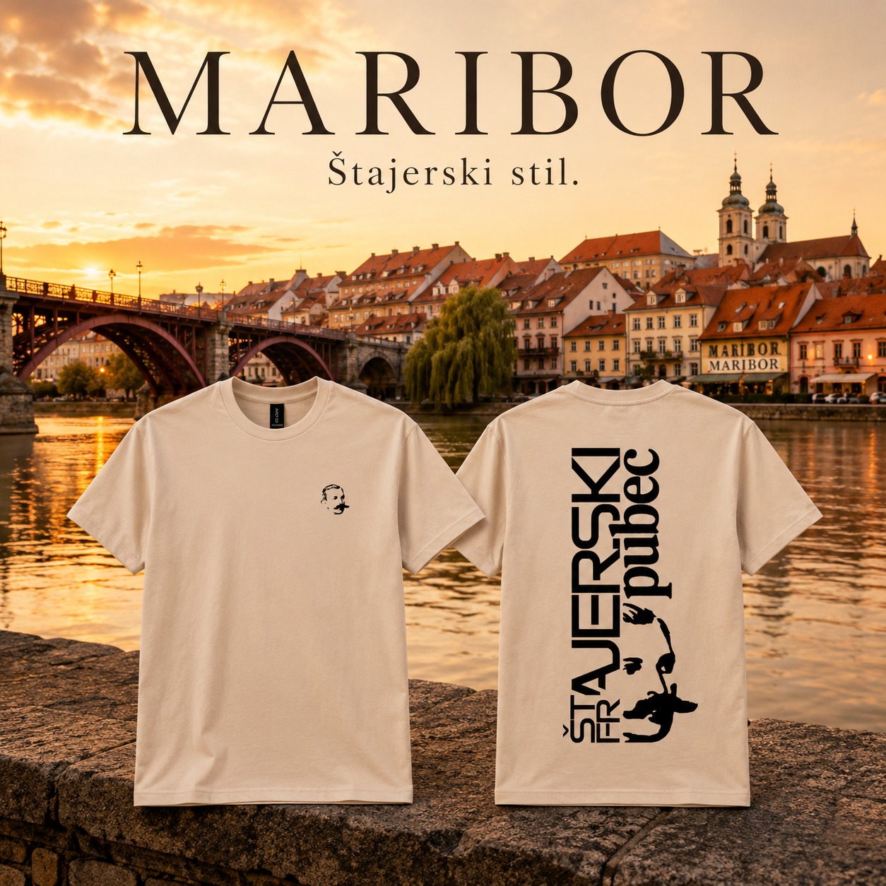 Štajerski frajerski pubec premium majica Pohor’c s štajerskim streetwear dizajnom